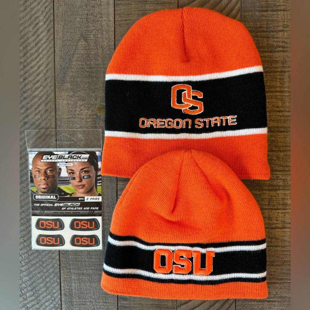 Oregon State Beavers Beanies & Eye Black Set